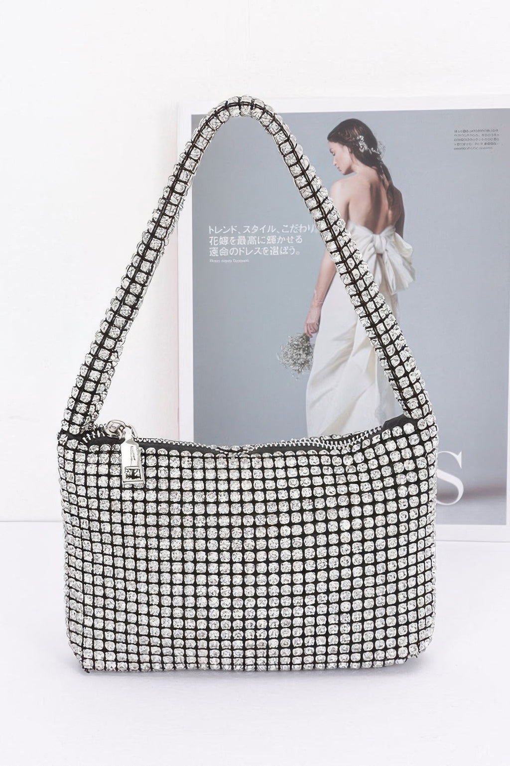 VacationGrabs oversized stone hobo bag featuring a sparkling design perfect for special occasions
