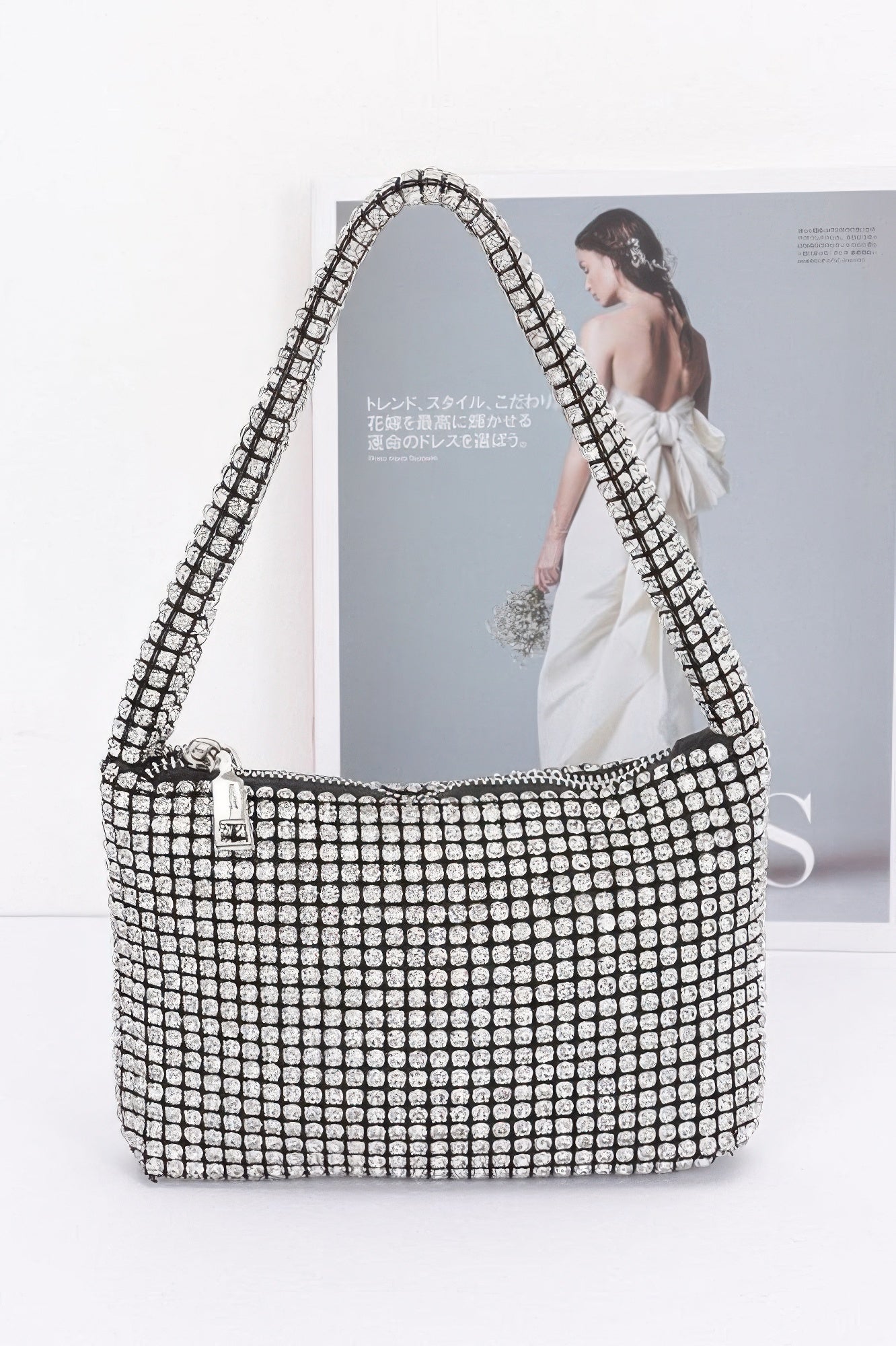 VacationGrabs oversized stone hobo bag featuring a sparkling design perfect for special occasions