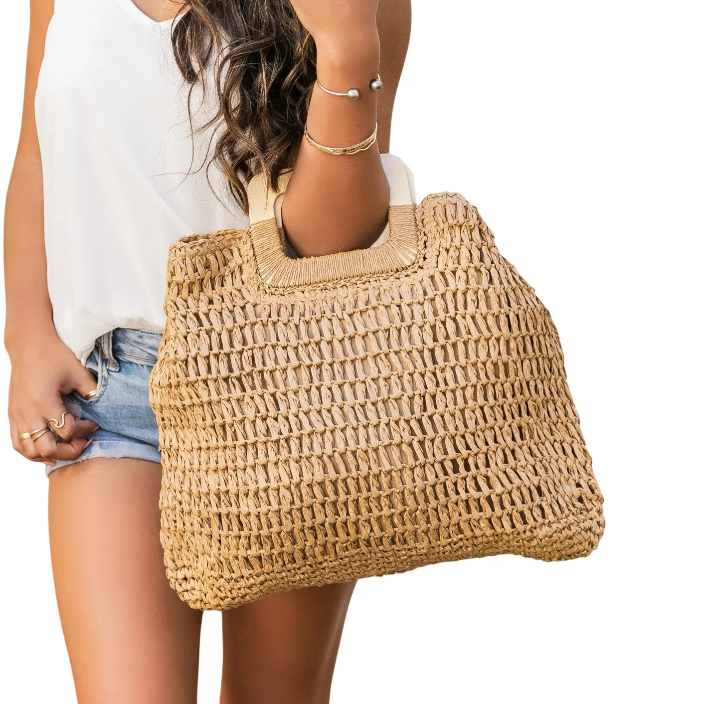 Oversized Straw Tote