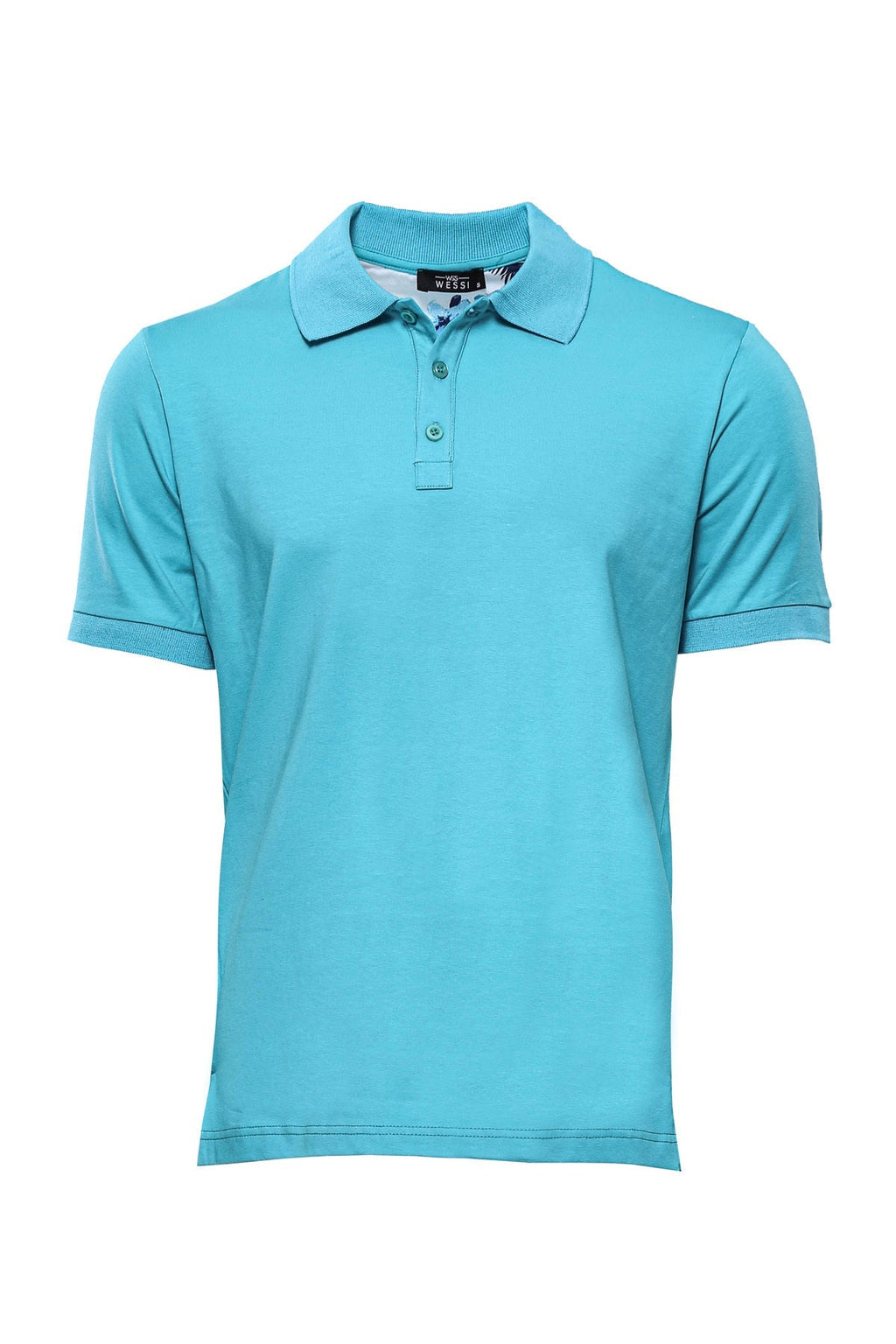 Oxford Polo Collar Blue Men T-shirt – front view