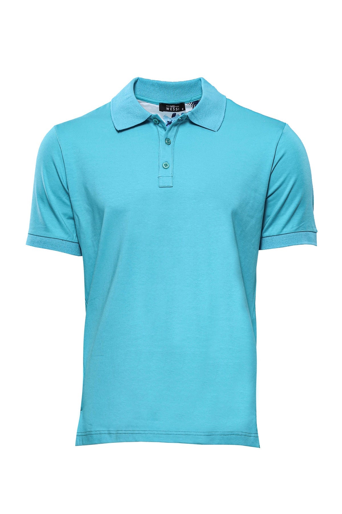 Oxford Polo Collar Blue Men T-shirt – front view