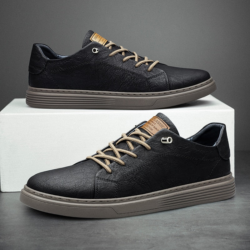 Men's black leather oxford shoe shoes for casual wear