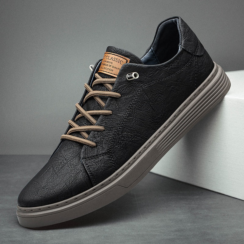 Men's black Oxford shoe shoes in leather for casual wear