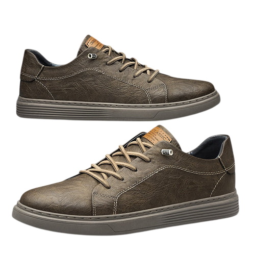 Men's brown leather oxford shoe shoes for casual wear
