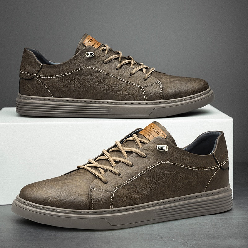 Men's brown leather oxford shoe shoes for casual everyday wear