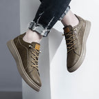 Men's brown leather oxford shoe shoes for casual wear