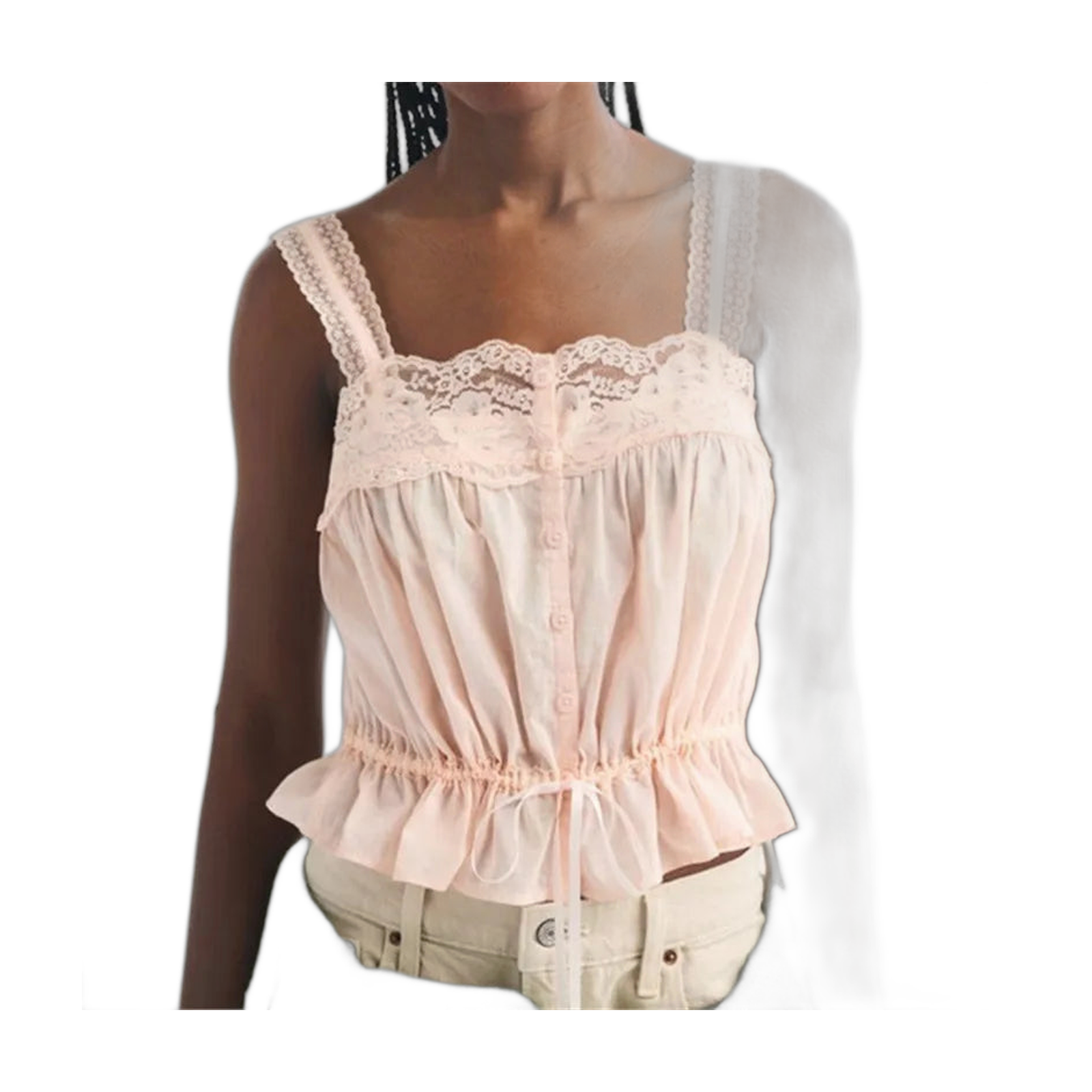 Women's Lace Crop Top for Vacation Outfits