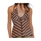 Vacation-Ready Women's Halter-Top Shirt