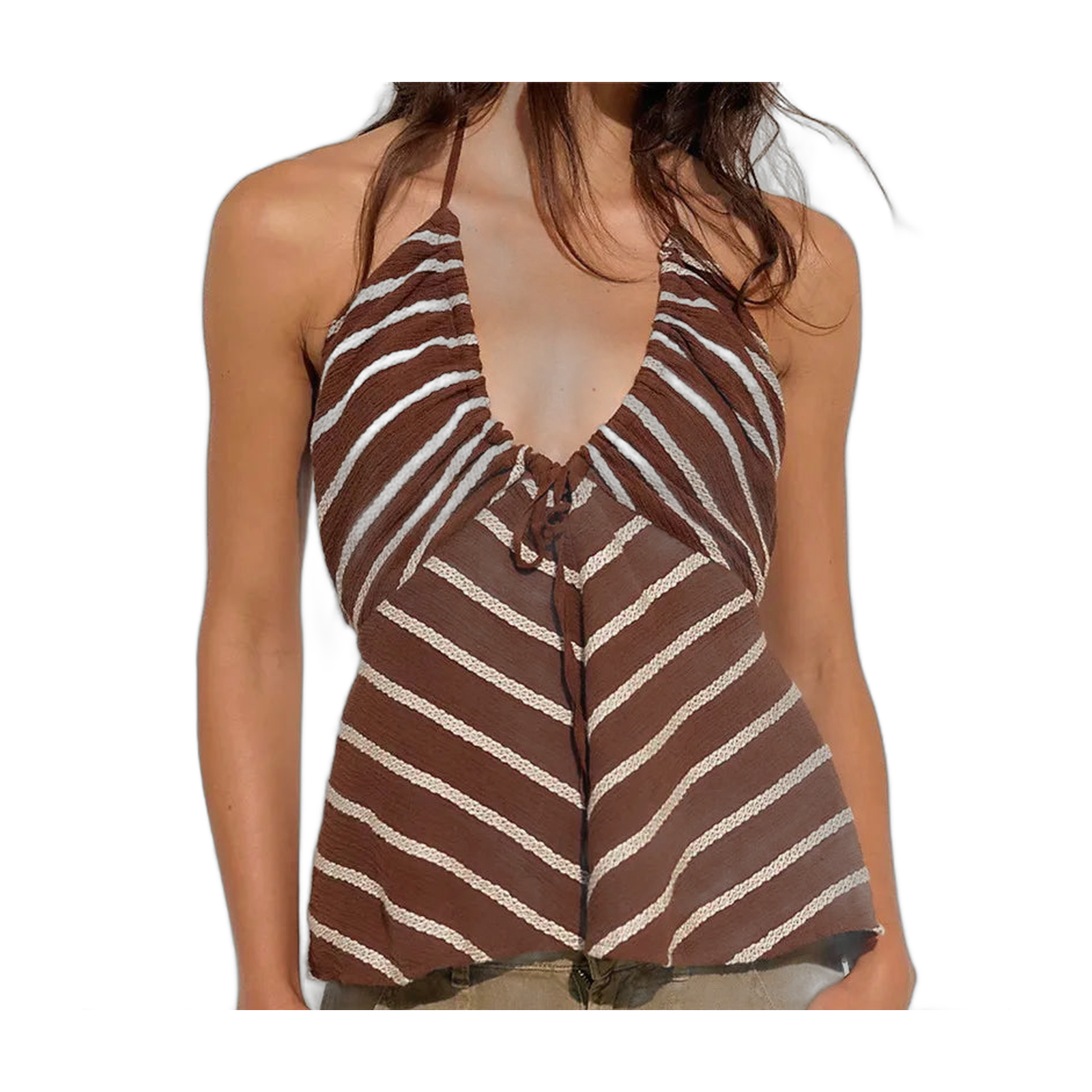 Vacation-Ready Women's Halter-Top Shirt