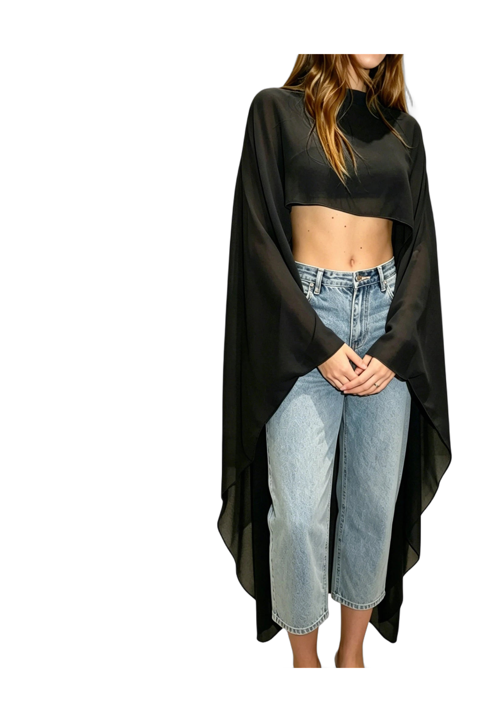 Y2K Aesthetic Women's Crop Top and Cover-Up Set