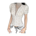 Women’s Crop Tops with Scalloped Edges for Travel