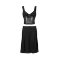 Women's Chic Crop Top and Skirt Set for Vacations