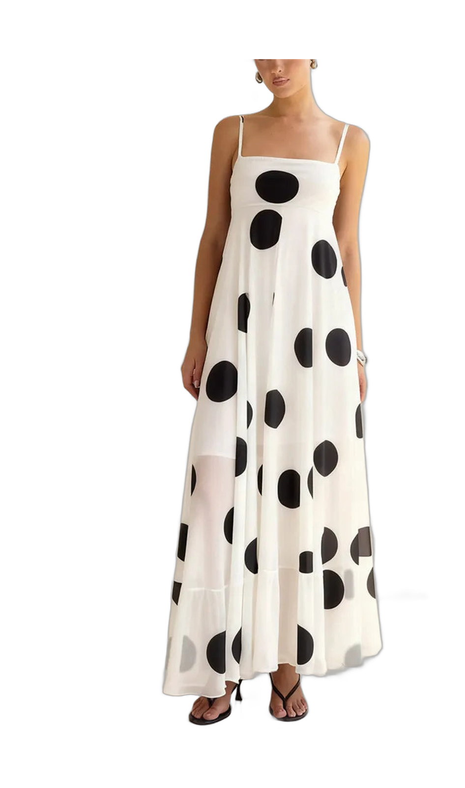 Polka Dot Maxi Dress for Effortless Vacation Style