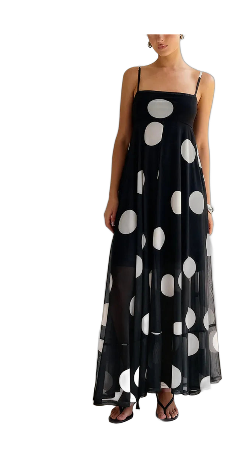 Polka Dot Maxi Dress for Effortless Vacation Style