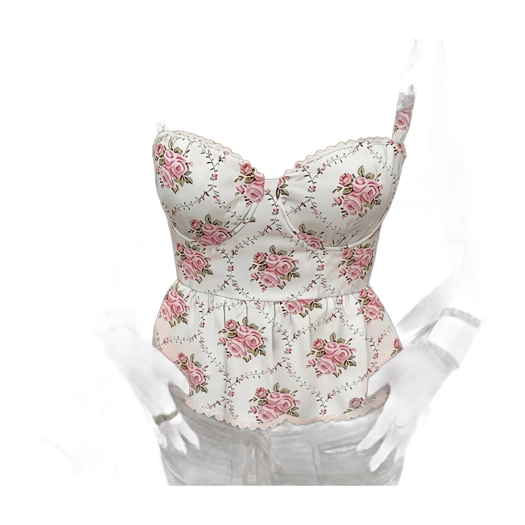 Y2K Top with Floral Print for Women's Fashion