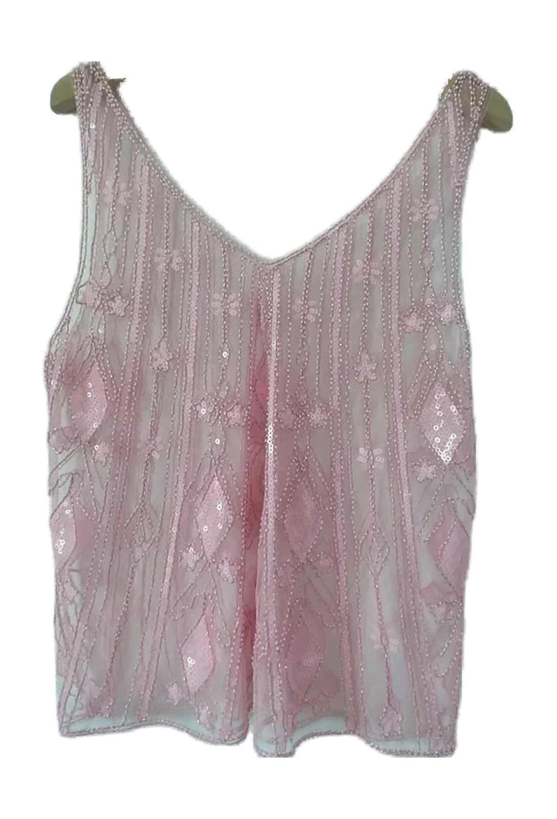 Sequin top - white background