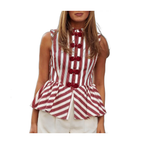 Vacation Ready Peplum Top for Women