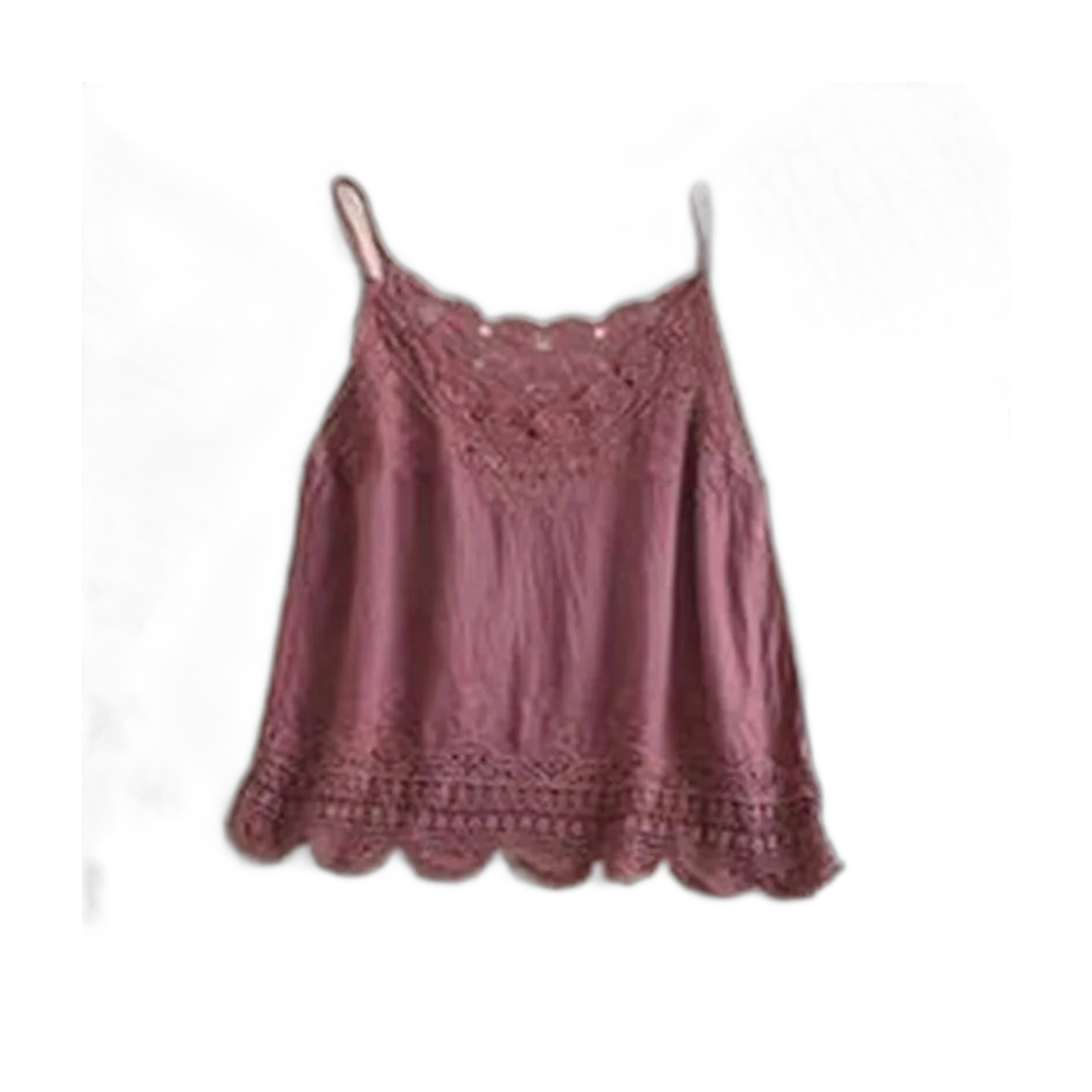 Women V Neck Camisole Loose Fit Hollowed Flower Embroidered Spaghetti Strap Cotton Linen Tops Casual Summer Streetwear