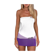 Purple Strapless Bodycon Dress for Women