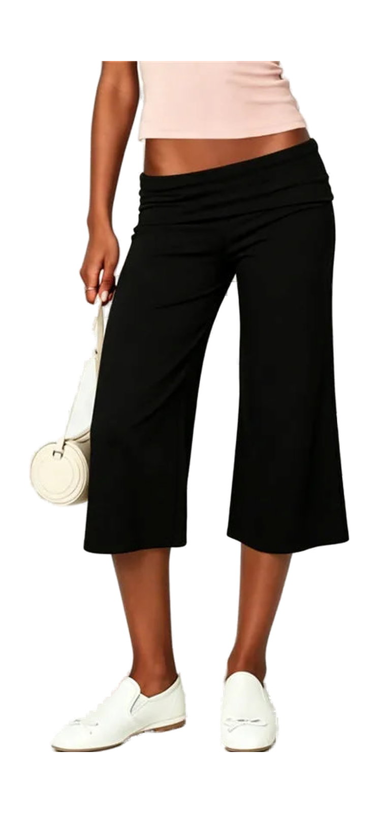 Wide leg pants - white background