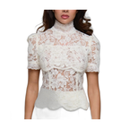 Lace Black Blouse for Women - Elegant Fashion Top