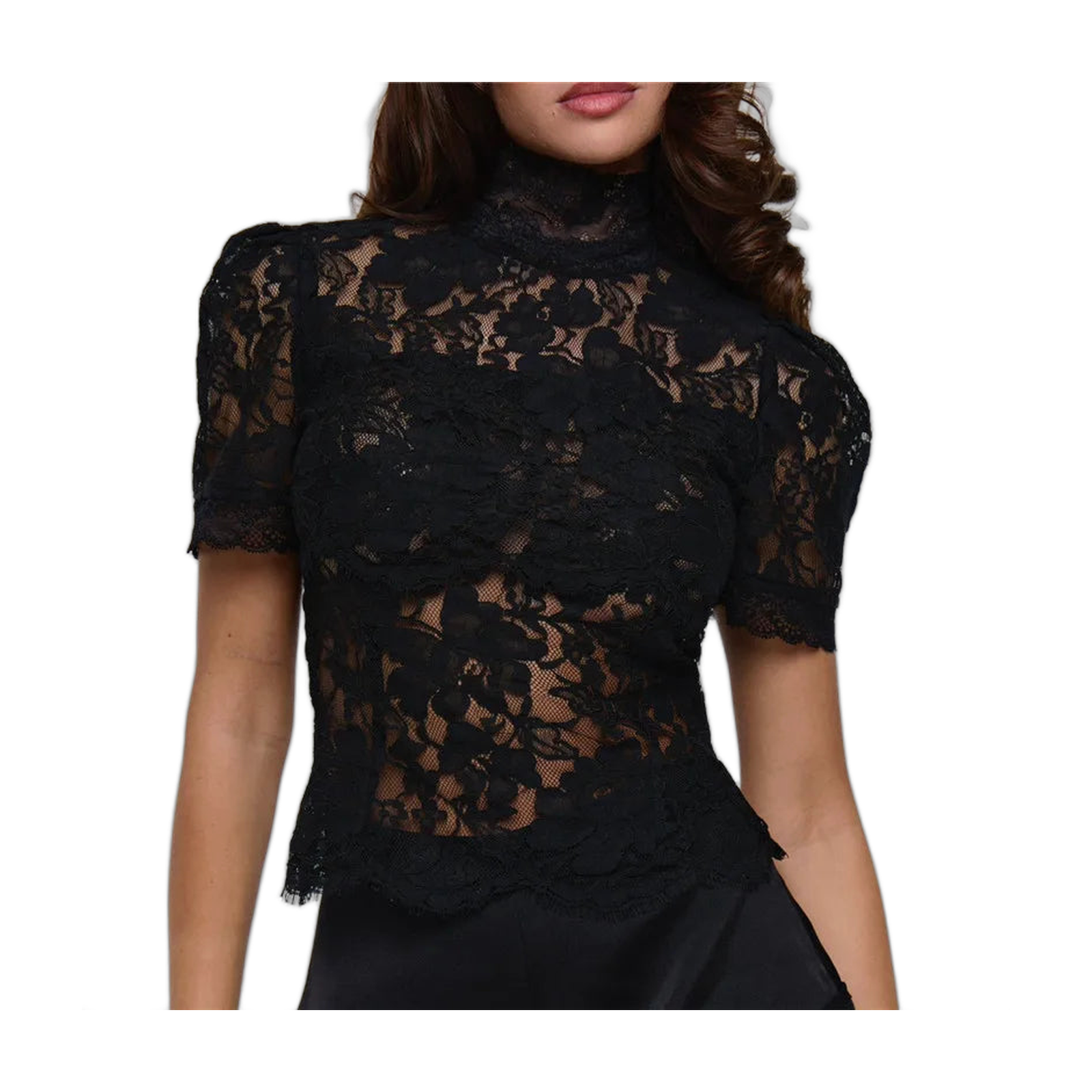 Lace Black Blouse for Women - Elegant Fashion Top