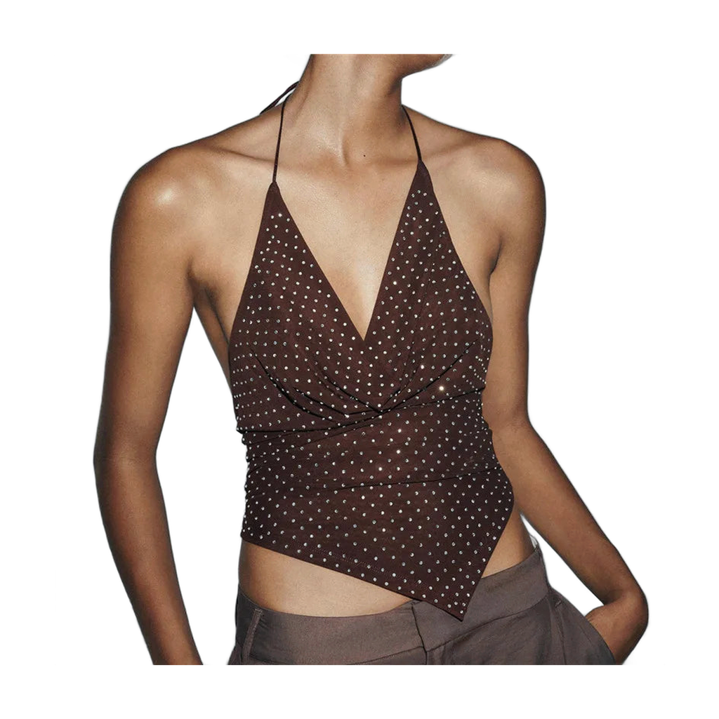 Pink Halter-Top for Women - Trendy Vacation Wear