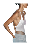Pink Halter-Top for Women - Trendy Vacation Wear