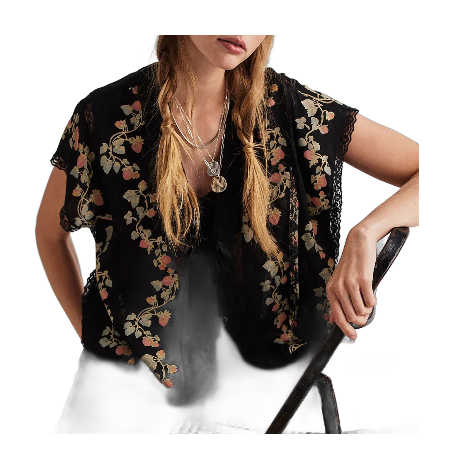 Women's Floral Crop Top for Vacation Getaways