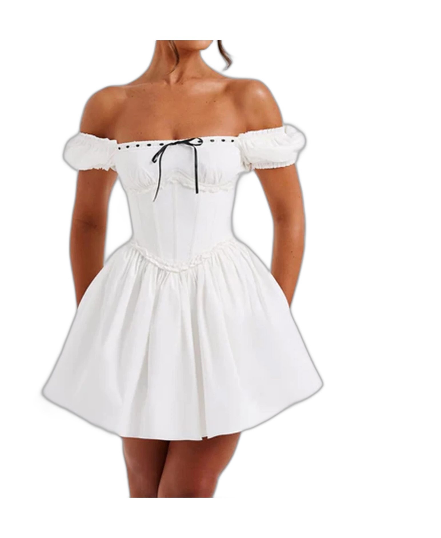 Vintage Bridal Dress with Off-Shoulder Design