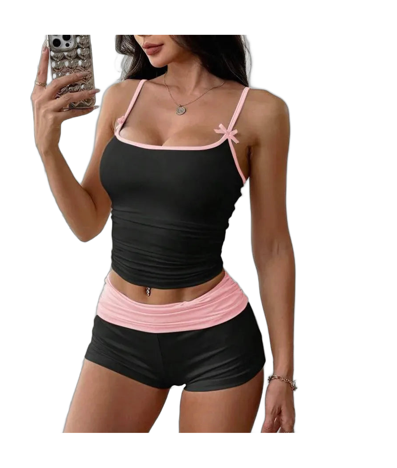 Y2K Aesthetic Women's Two-Piece Outfit Set