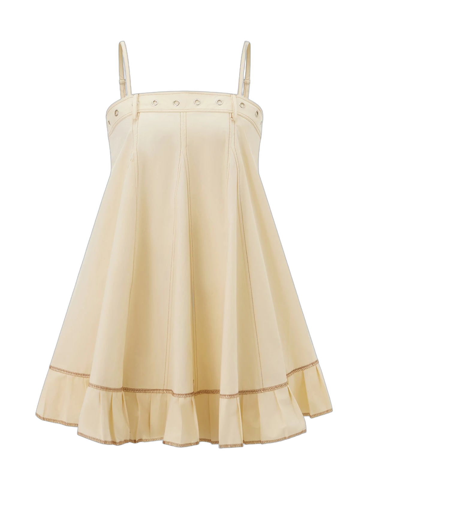 Women's Mini Dress with Ruffled Hem for Vacations