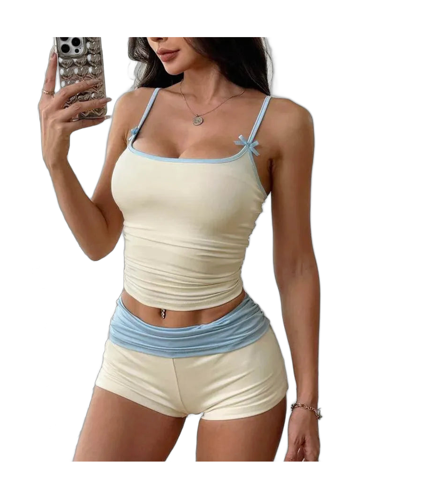 Y2K Aesthetic Women's Two-Piece Outfit Set