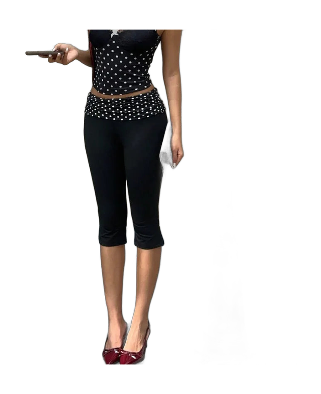 Women's Polka Dot Dots Capris for Vacation Travel