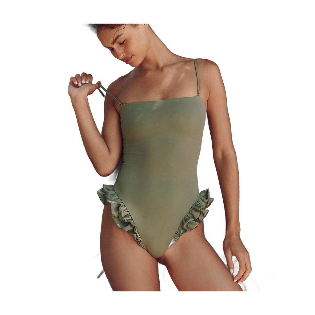 Women Swimwear Bathing Suits with Ruffle Detail
