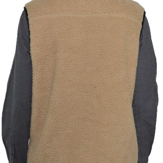 Men's Jackets Padded Sherpa Fleece Vest