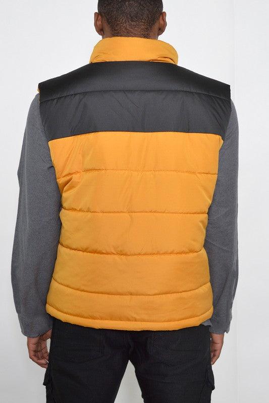 Men's Jackets Padded Winter Two Tone Vest