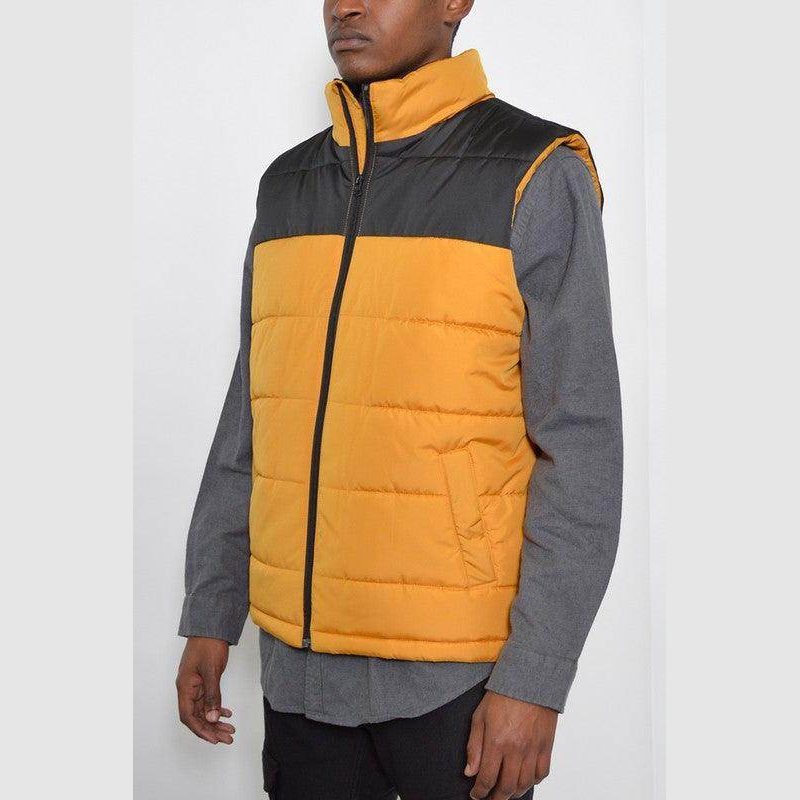 Padded Winter Two Tone Vest Jackets - VacationGrabs