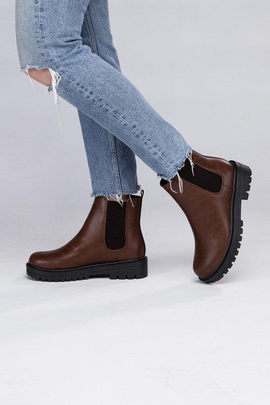 Women's Shoes - Boots Paden Casual Black Brown Ankle Boots