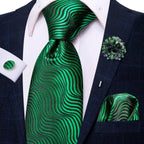 Paisley Neckties With Brooch Silk Elegent Wedding Tie For - VacationGrabs
