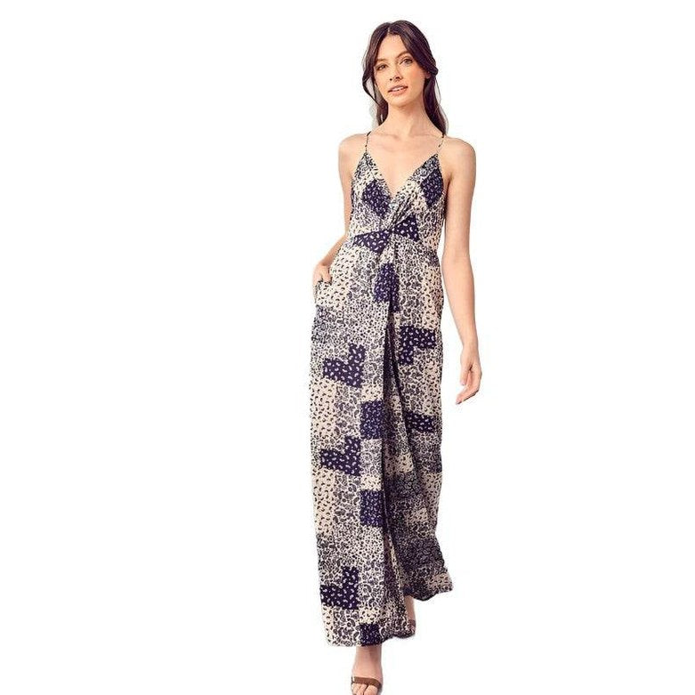 Paisley Printed Cami Jumpsuit - VacationGrabs