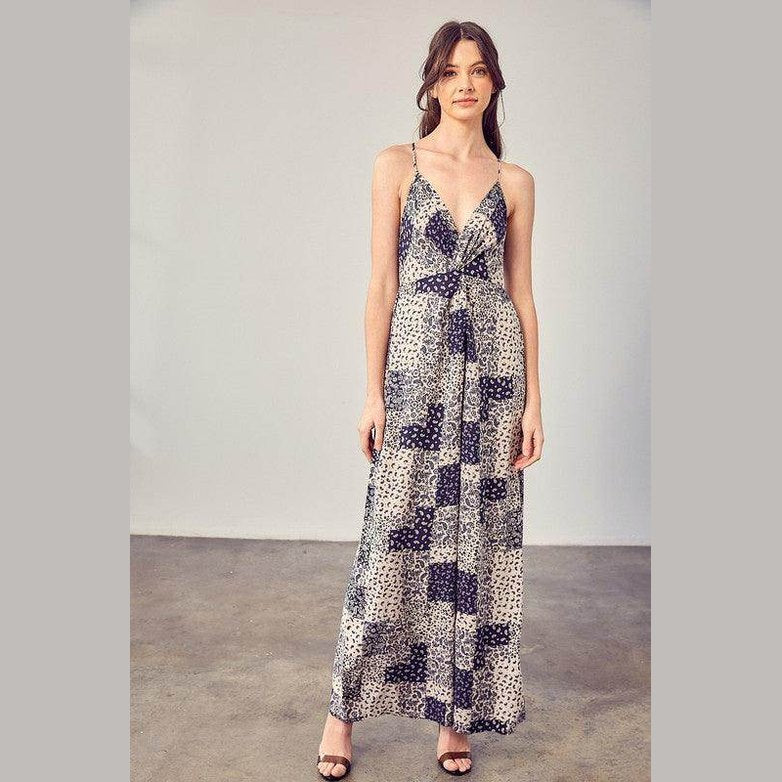 Paisley Printed Cami Jumpsuit - VacationGrabs