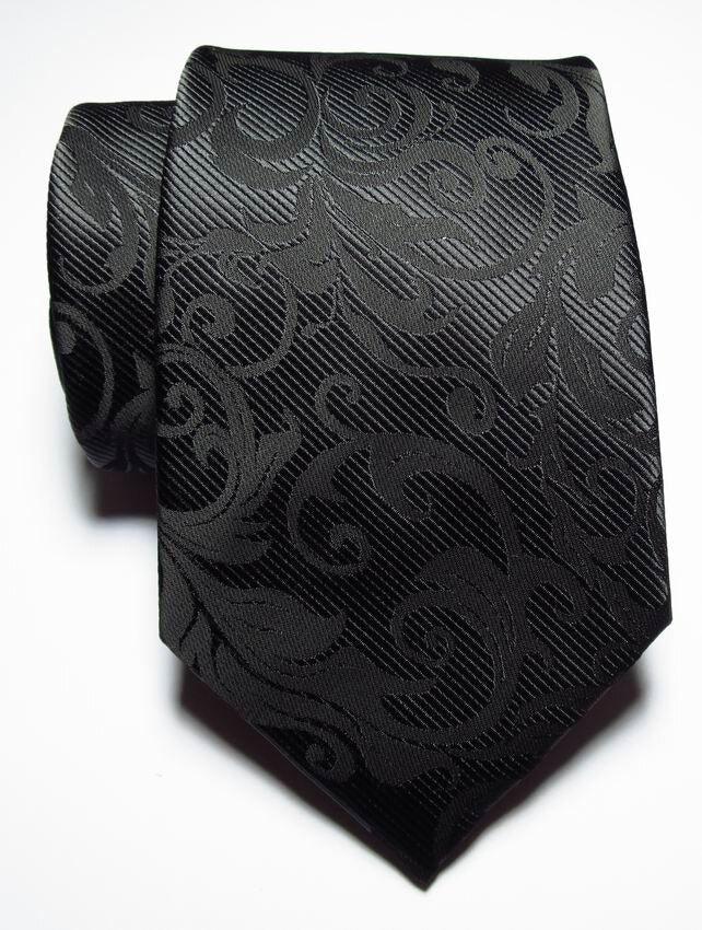 Men's Accessories - Ties Paisley Ties Mens 8Cm Silk Necktie Set Black 100% Silk