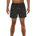 WEIV men's palm print beach shorts with adjustable waist for summer fun and swimming