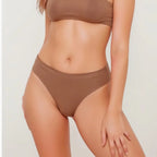 Women's seamless brown panties, comfortable and perfect for everyday wear