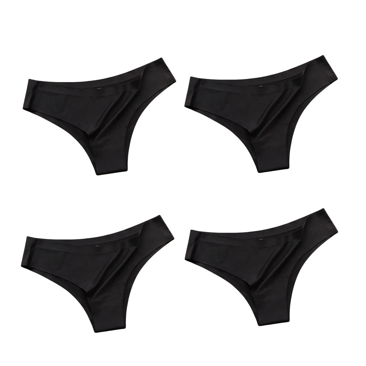 Black seamless panties, soft material for everyday comfort