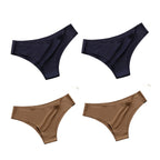 Women's seamless panties in navy and tan, soft fabric for everyday wear