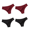 Seamless panties in black and burgundy, soft fabric for everyday comfort