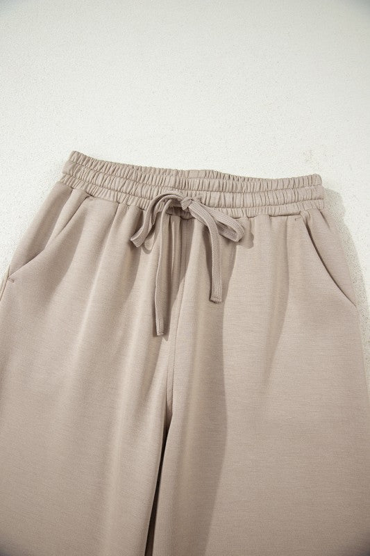 JUNIPER BLVD beige pants and bra set for women's activewear