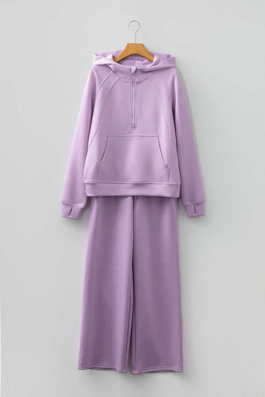 JUNIPER BLVD women's lavender pants and bra set for active wear